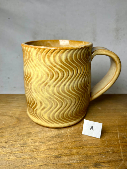 16 ounce Wavy Groovy Ceramic Mug