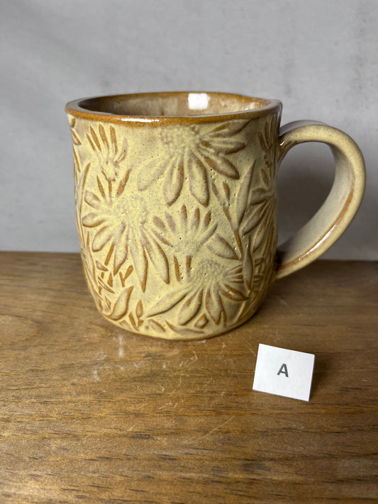 16 ounce flower mug | coneflower | daisy