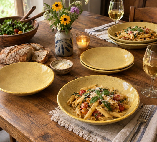 Set of 4 pasta bowls or salad bowls - 8 inch
