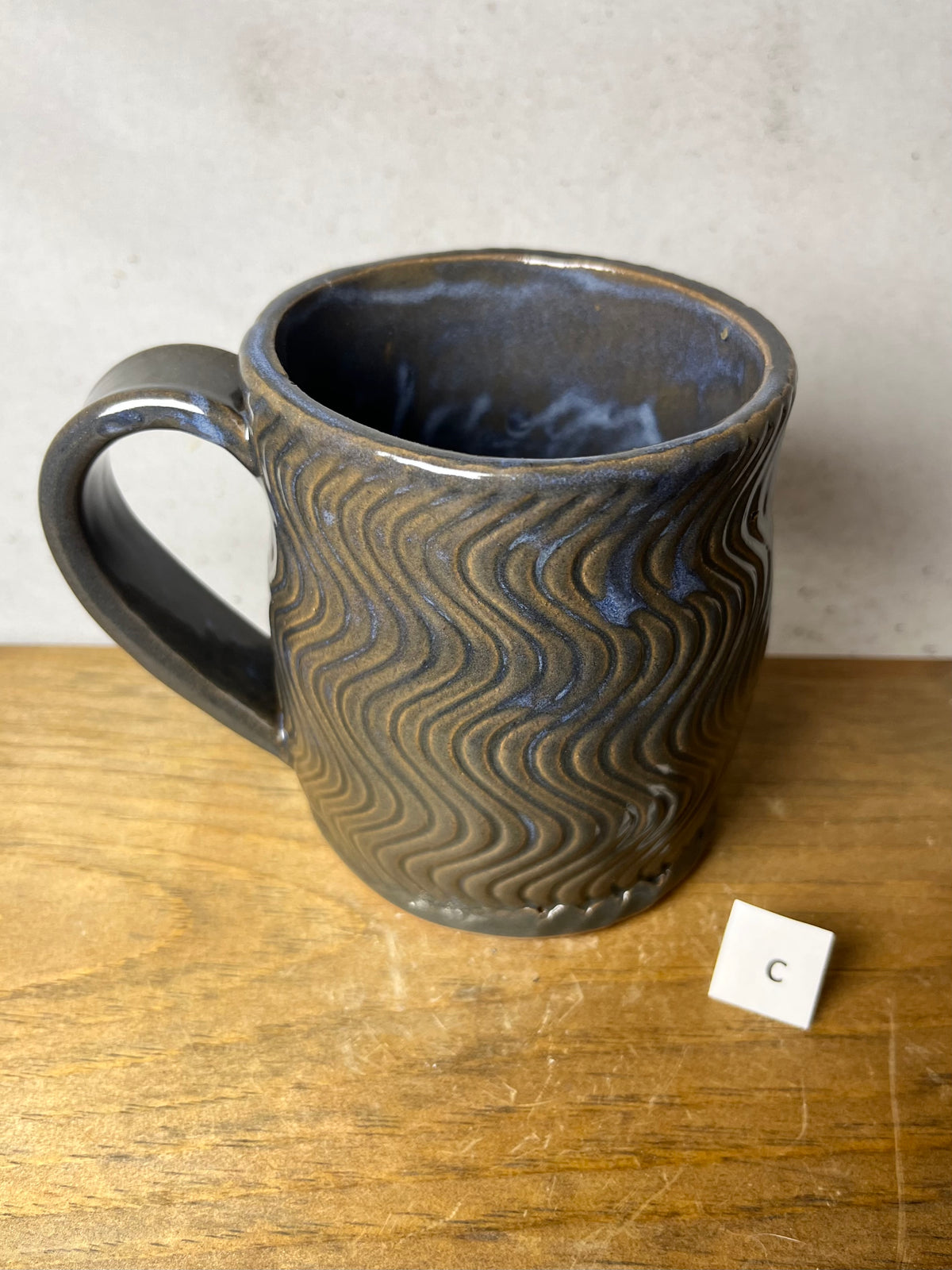 16 ounce Wavy Groovy Ceramic Mug