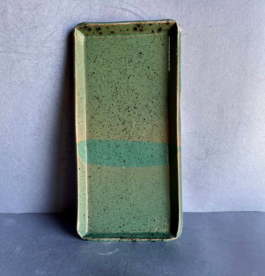 Platter - 9 inch green charcuterie or serving platter