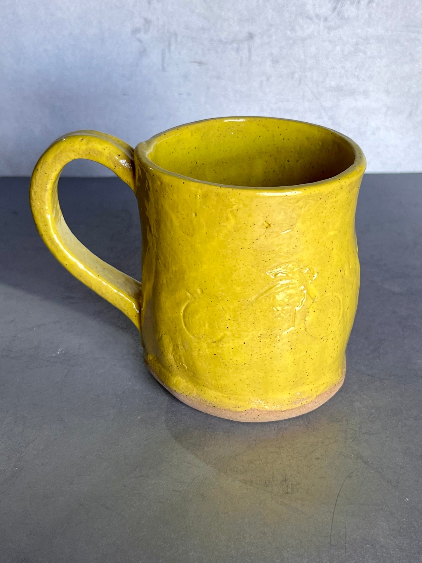 Mug - 16 ounce yellow motorcycle mug