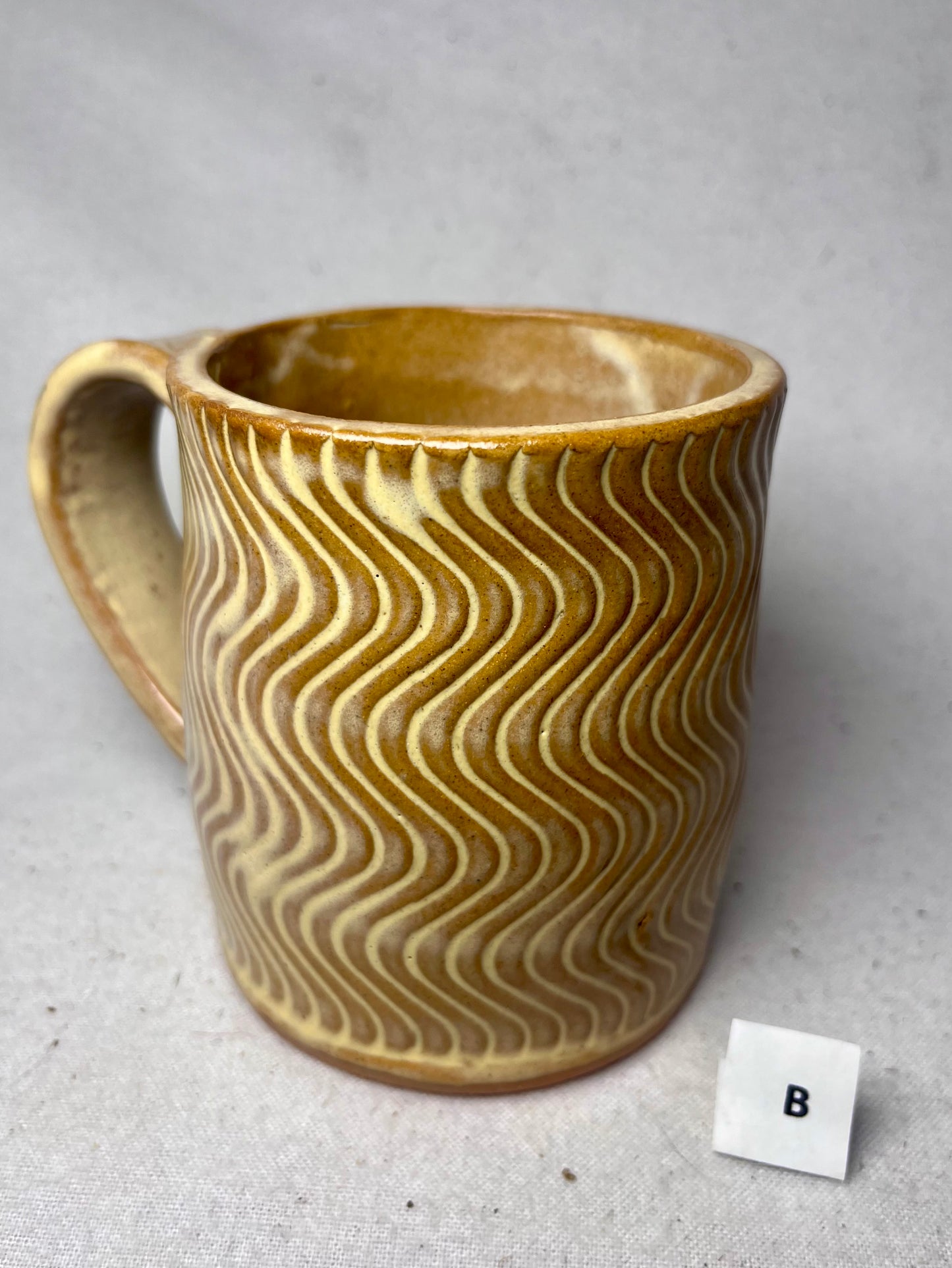 16 ounce Wavy Groovy Ceramic Mug