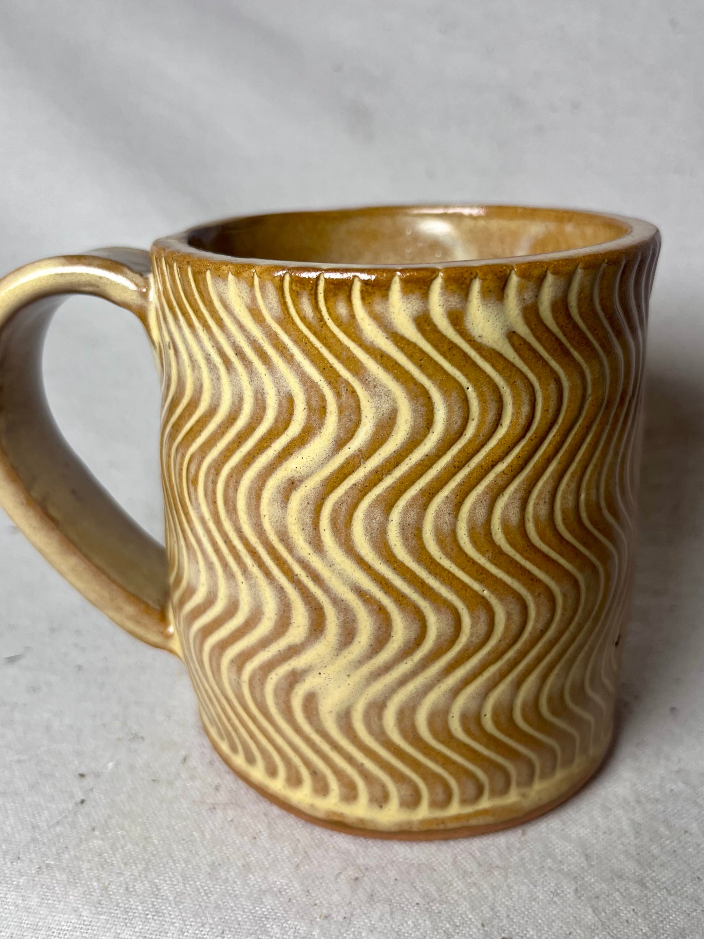 16 ounce Wavy Groovy Ceramic Mug