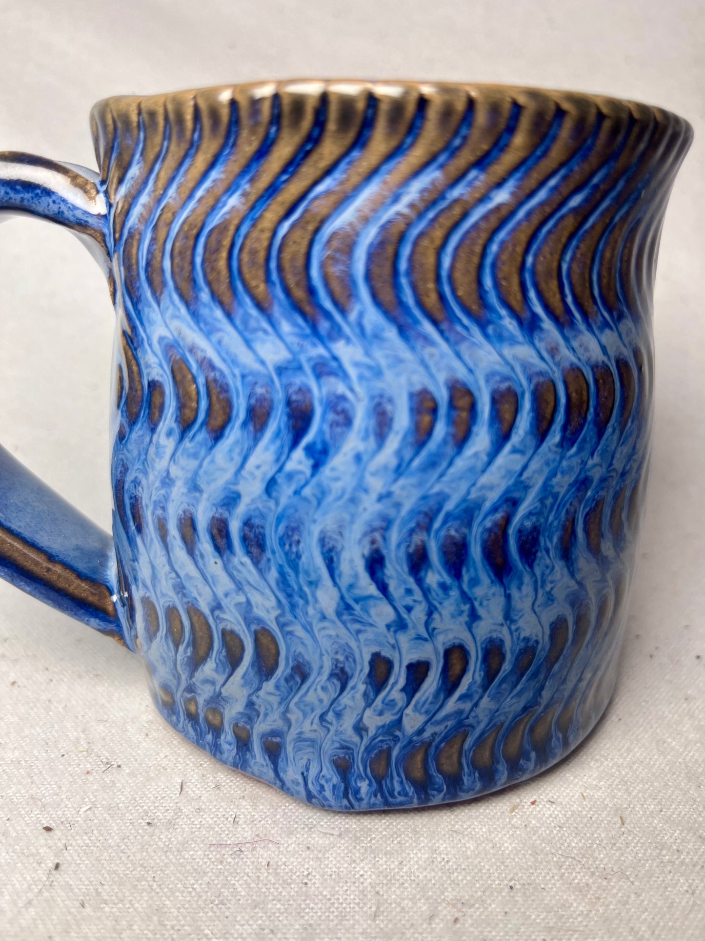 16 ounce Wavy Groovy Ceramic Mug