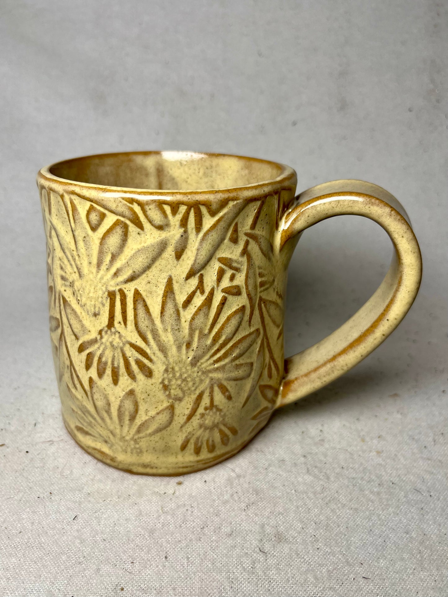 16 ounce coneflower flower mug