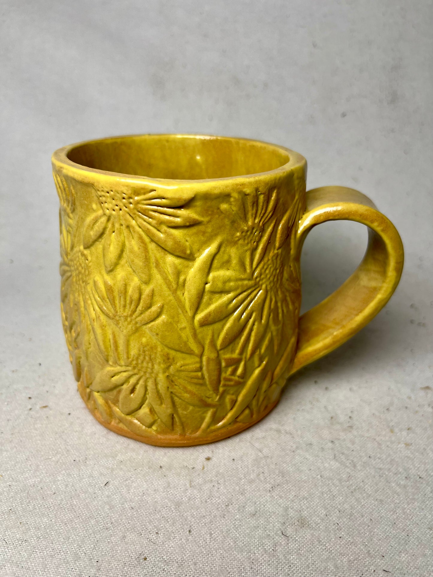 16 ounce coneflower flower mug