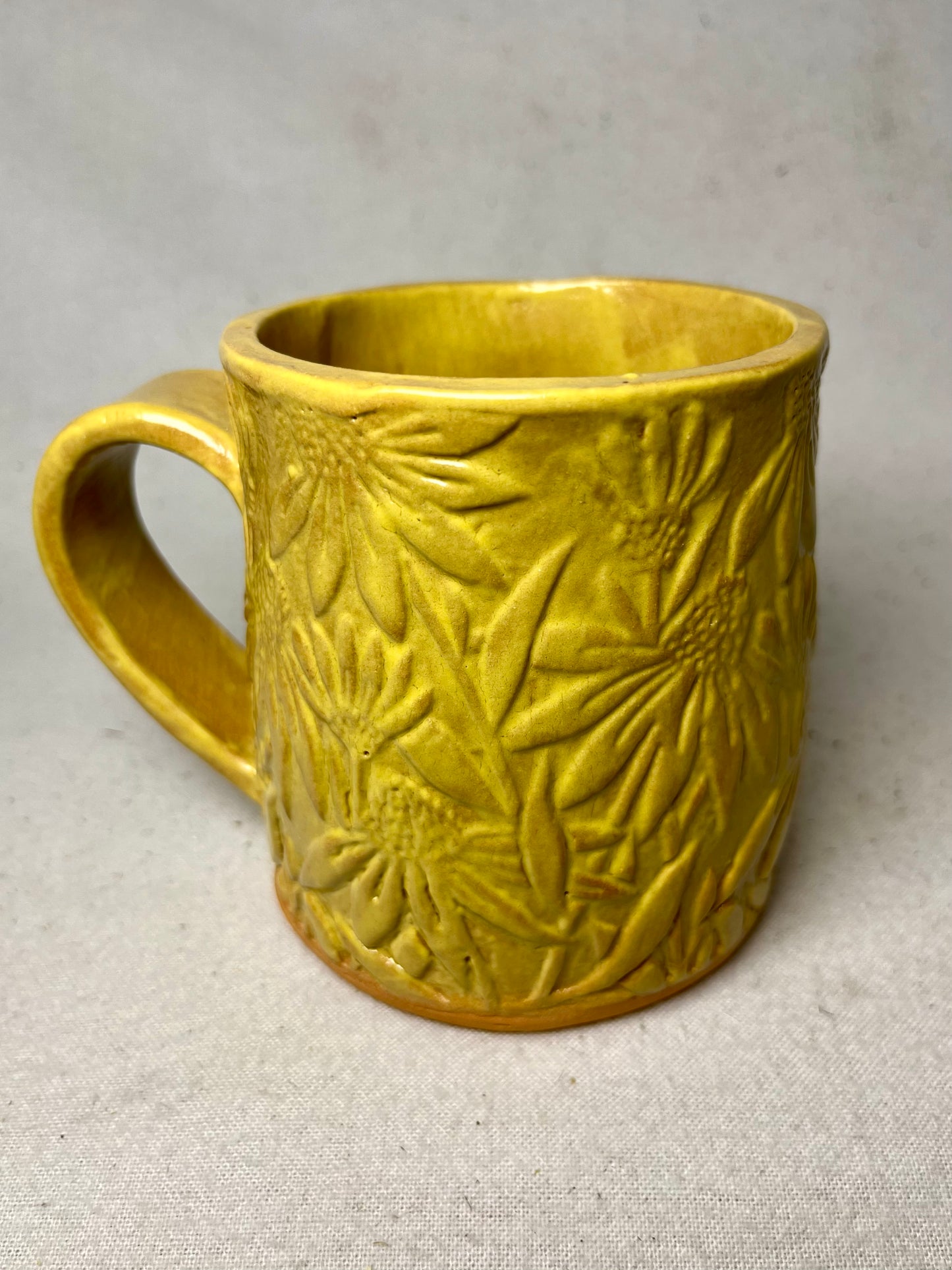 16 ounce coneflower flower mug