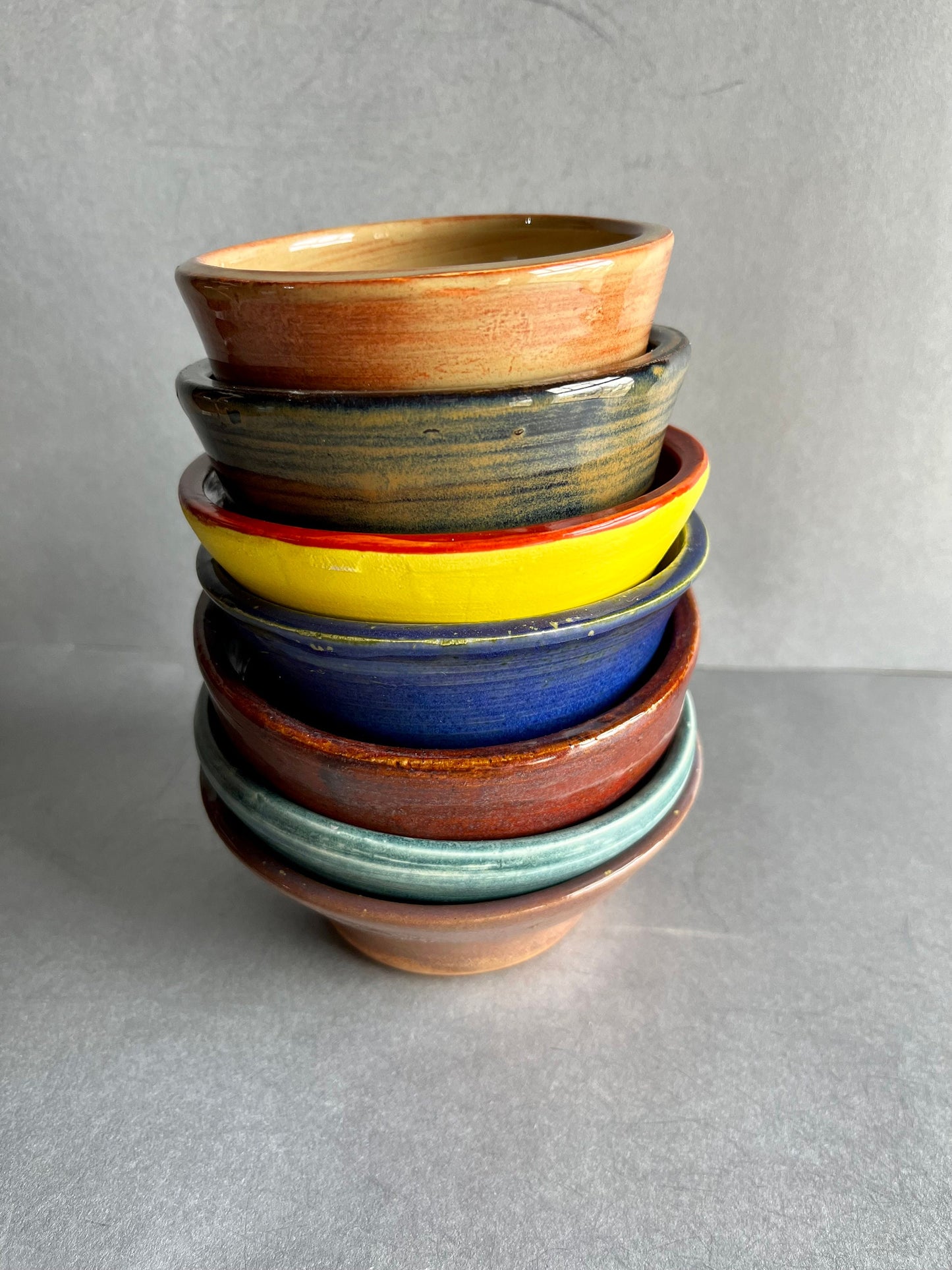 Sauce or trinket bowls - handmade and hand painted ceramic trinket bowls  |  various colors  |  jewelry bowls  | snack bowls  | sauce bowls